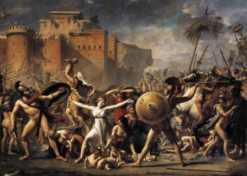 Jacques Louis David Painting - The Intervention of the Sabine Women Neoclassicism Jacques Louis David